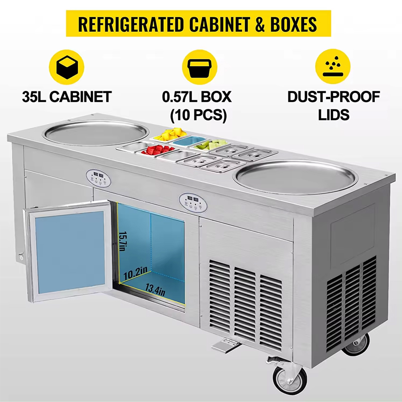 Commercial Kitchen Ice Machine - آلة قلي الآيس كريم الأوتوماتيكية ذات