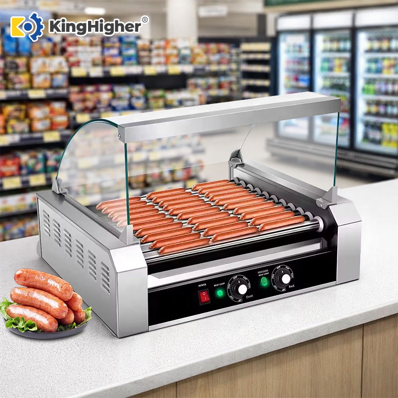 Hot Dog Roller Grill - شواية نقانق كهربائية تجارية جديدة بـ
