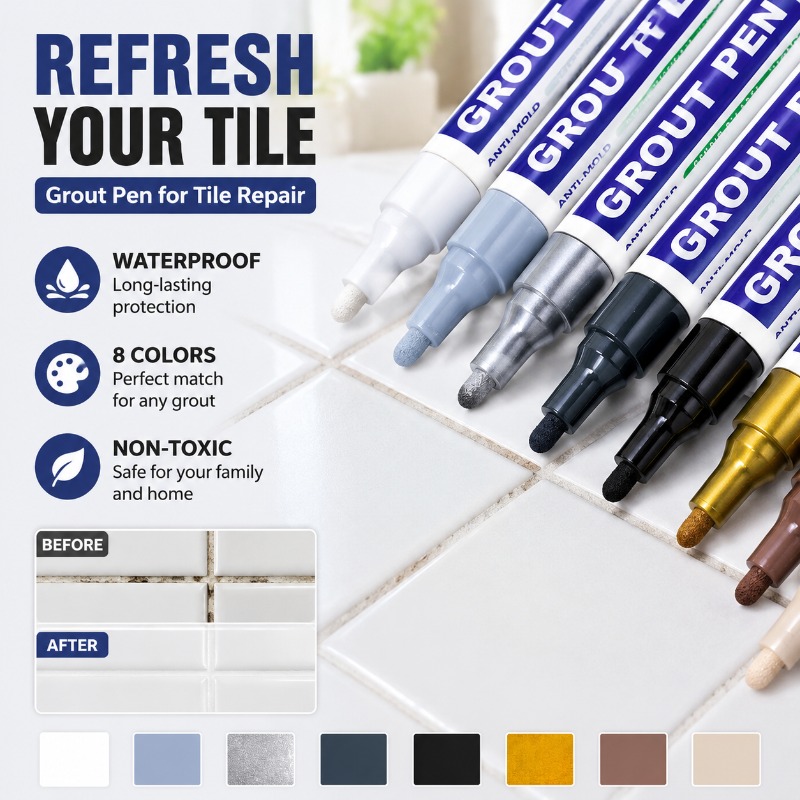 Commercial Kitchen Tiles - قلم إصلاح الفواصل بين البلاط، 8