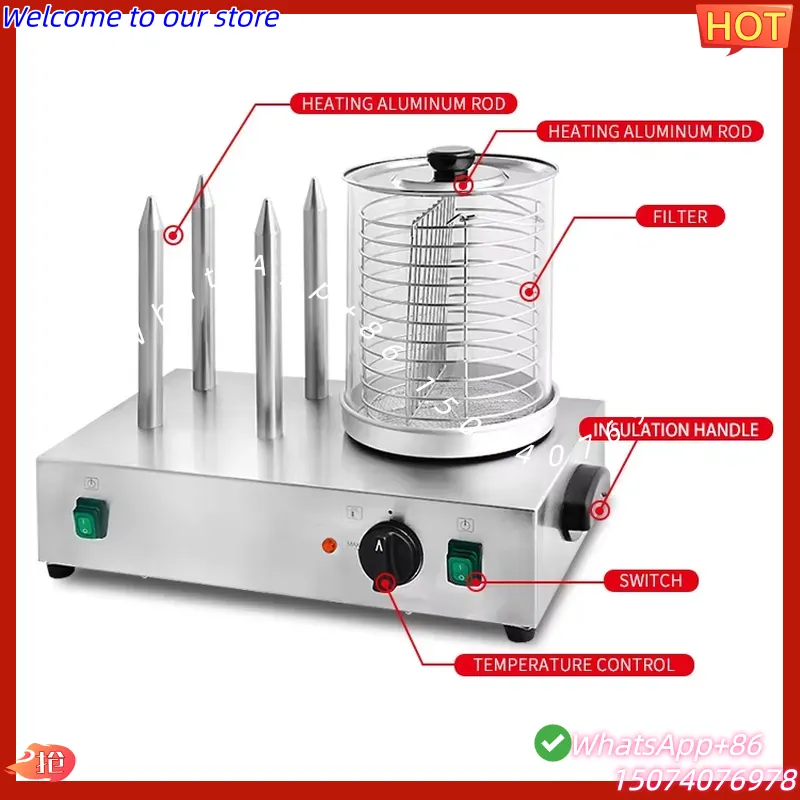 2026 آلة تسخين وطهي الخبز بالب - مراجعة Hot Dog Roller Grill وسعره