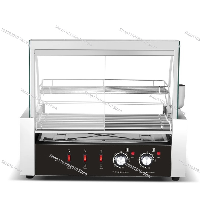 شواية هوت دوغ تجارية بـ 7 بكرا - مراجعة Hot Dog Roller Grill وسعره