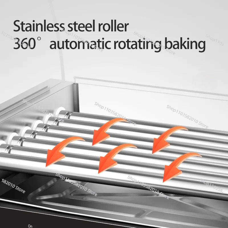 شواية هوت دوغ تجارية بـ 7 بكرا - مراجعة Hot Dog Roller Grill وسعره