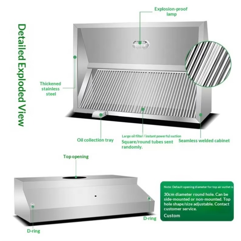 شفاط مطبخ تجاري قابل للتخصيص ي - مراجعة Commercial Kitchen Hood وسعره