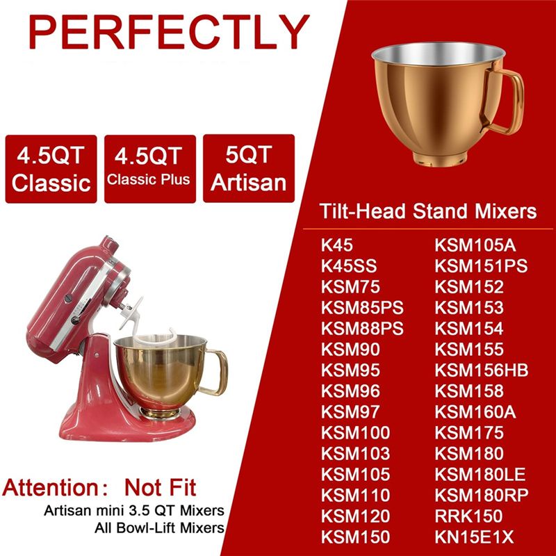 وعاء خلط من الفولاذ المقاوم لل - مراجعة Kitchenaid Mixer Artisan 5Qt وسعره