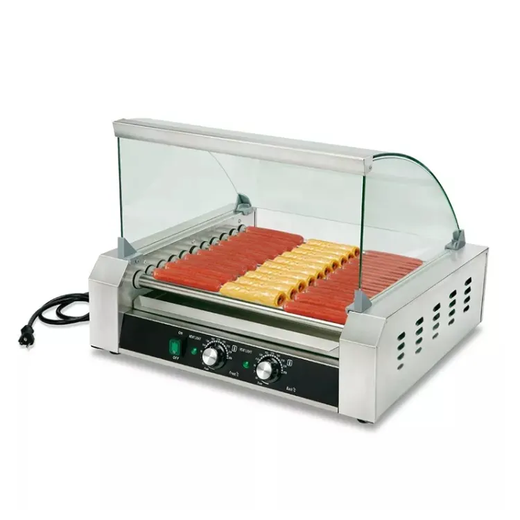 هوت دوج 11 رولر 27 كلب شواء هو - مراجعة Hot Dog Roller Grill وسعره