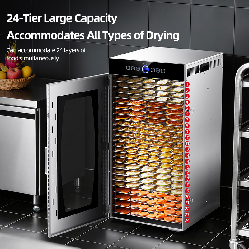 مجفف طعام بـ 24 صينية، آلة تجف - مراجعة Commercial Kitchen Oven وسعره